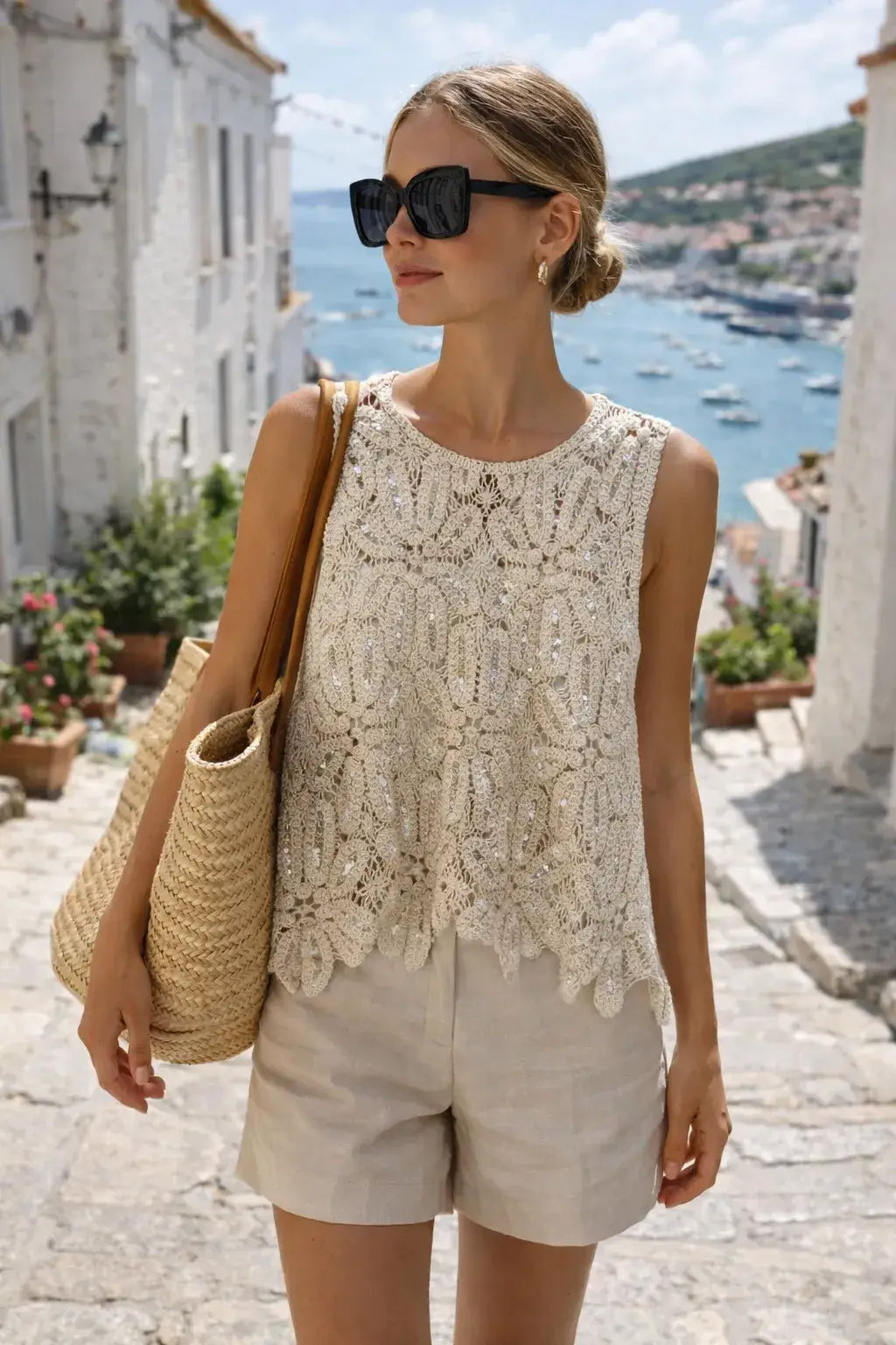 Sequin Crochet Tank (REG)