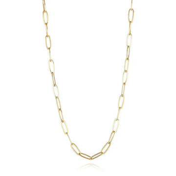 18''  Paperclip Necklace 18K