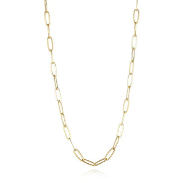 18''  Paperclip Necklace 18K