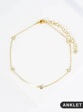 18K Dipped Bezel CZ Anklet
