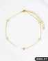 18K Dipped Bezel CZ Anklet