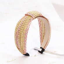 Two Tone Straw Headband