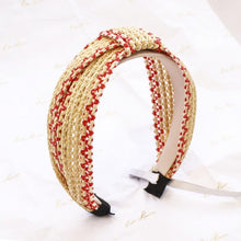 Two Tone Straw Headband