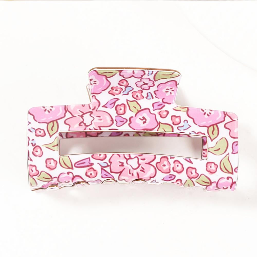 Floral Print Claw Clip