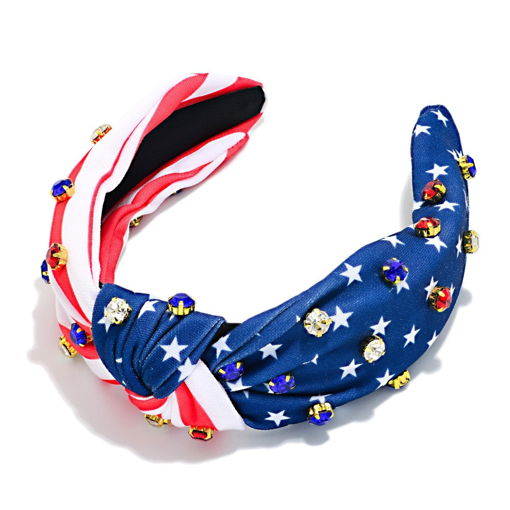Rhinestone American Flag Headband