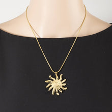 Stainless Steel Spiral Sunburst Necklace