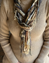 Beige and Black Scarf
