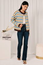 Blue/Yellow/Brown Striped Cardigan (REG)