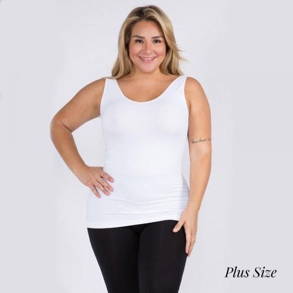 White Reversible Seamless Tank