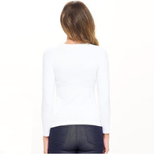 White Seamless Long Sleeve Top (REG/PLUS)