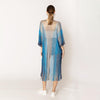Two Tone Fringe Kimono in Turquoise (REG)