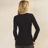 Judson Pure Comfort Ribbed Top in Black (REG/PLUS)