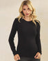 Judson Pure Comfort Ribbed Top in Black (REG/PLUS)