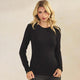 Judson Pure Comfort Ribbed Top in Black (REG/PLUS)