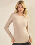 Judson Pure Comfort Ribbed Top in Khaki (REG)