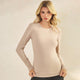 Judson Pure Comfort Ribbed Top in Khaki (REG)