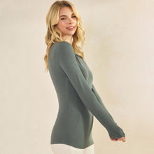 Judson Pure Comfort Ribbed Top in Smoky Olive (REG)