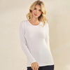 Judson Pure Comfort Ribbed Top in White (REG/PLUS)