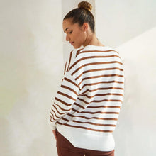 So Soft Striped Sweater in Brown (REG)