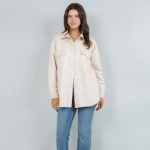 Suede Snap Jacket in Ivory (REG/PLUS)