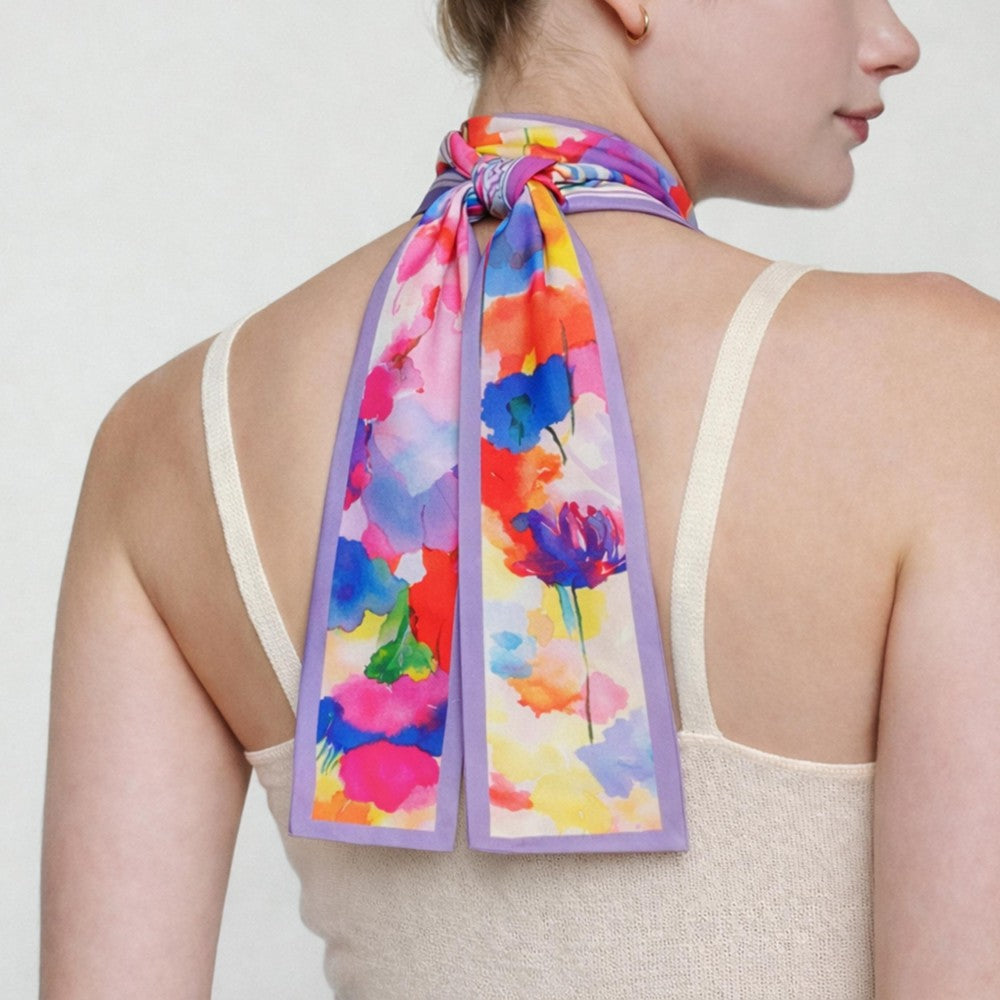 Watercolor Twilly Scarf