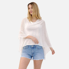 Sheer White Poncho