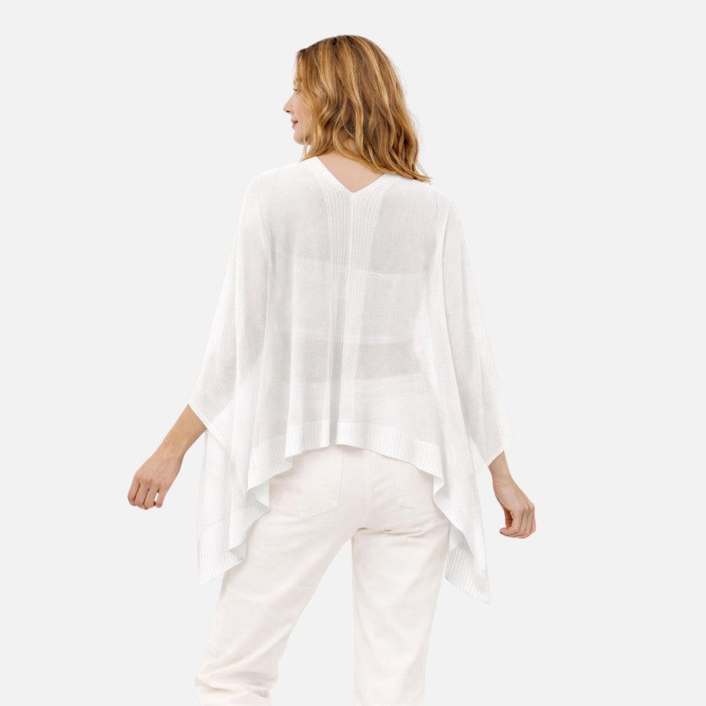 Sheer White Poncho