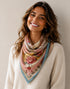 Floral Mahjong Print Scarf