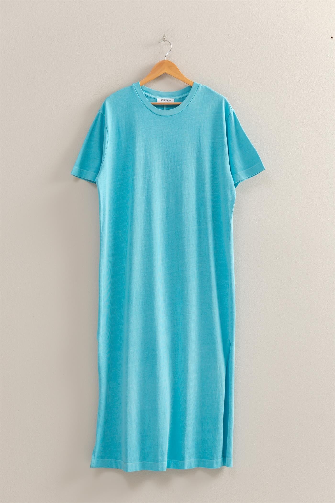 Casual Day T-Shirt Dress in Aqua Blue (REG)
