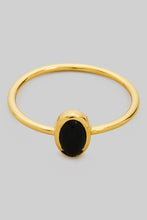Black Oval Stone Ring