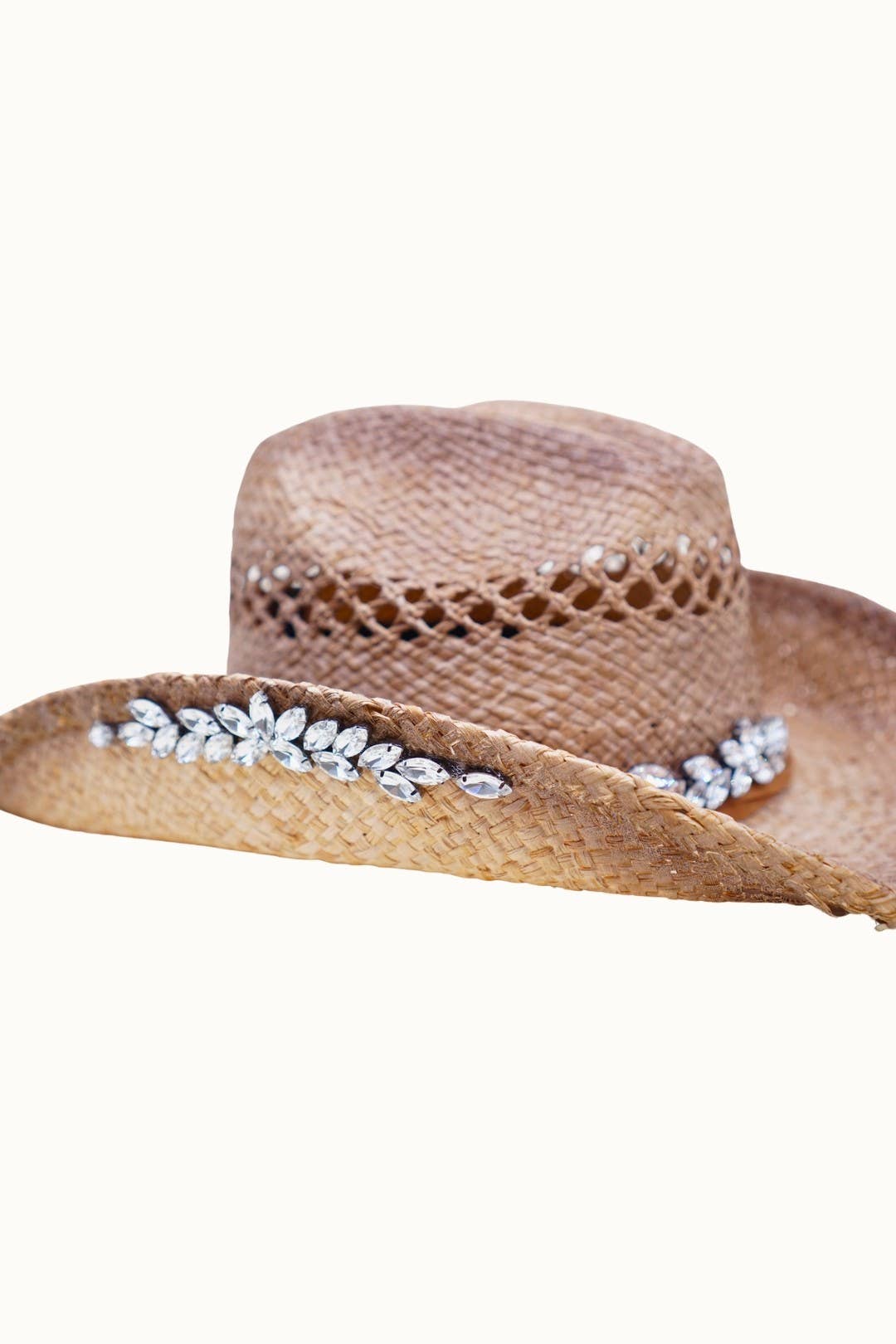 Bejeweled Raffia Cowboy Hat