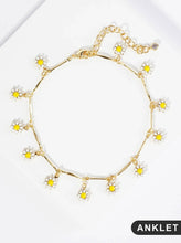 18K Dipped Flower Charm Anklet