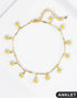 18K Dipped Flower Charm Anklet