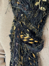 Handmade Black and Gold Scarf
