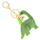 The Glittering Green Dino Keychain