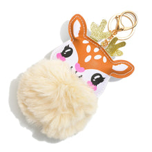 Fluffy Reindeer Keychain
