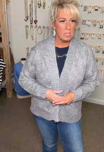 Open Cable Cardigan in H Grey (REG)