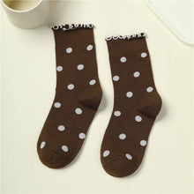 Ruffled Polka Dot Crew Socks