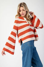 Burnt Orange Striped Bell Sweater (REG)