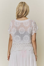 Sheer Floral Crochet Top (REG)