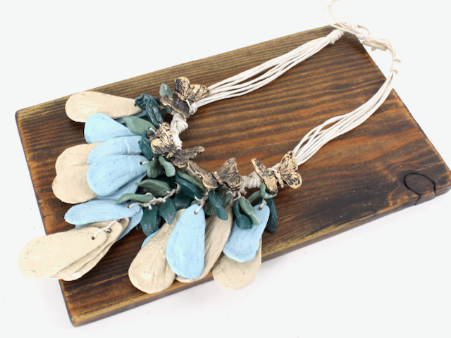 Coconut Butterfly Drape Necklace