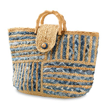 Braided Denim Tote Bag