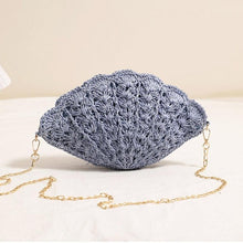 Woven Straw Shell Purse