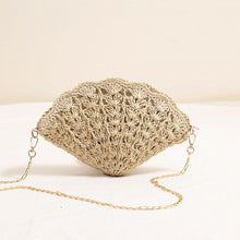 Woven Straw Shell Purse