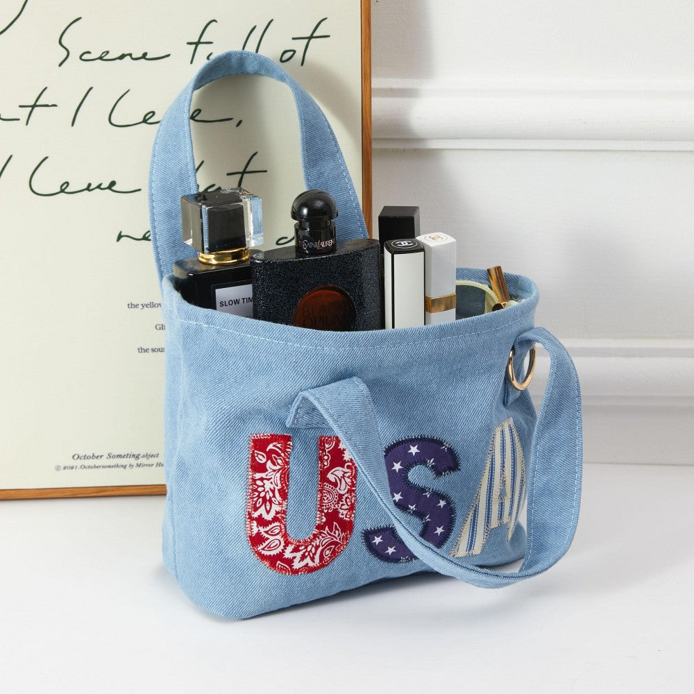 USA Denim Mini Tote Bag