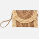 Woven Straw Wristlet Purse
