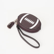Leather Football Wristlet Purse