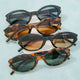 Metallic Accent Oval Sunglasses
