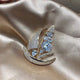 Rhinestone Sailboat Brooch