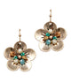 Beaded Center Flower Earrings